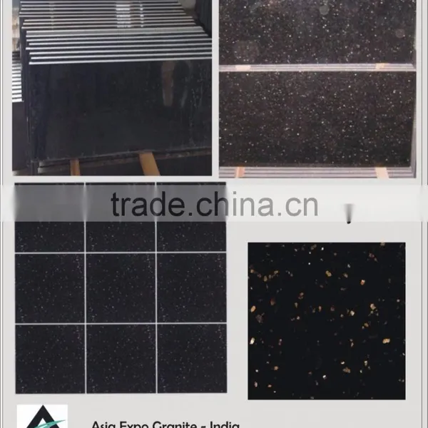 Indian Black Galaxy Granite Tilex 300 x 600 mm photo-3