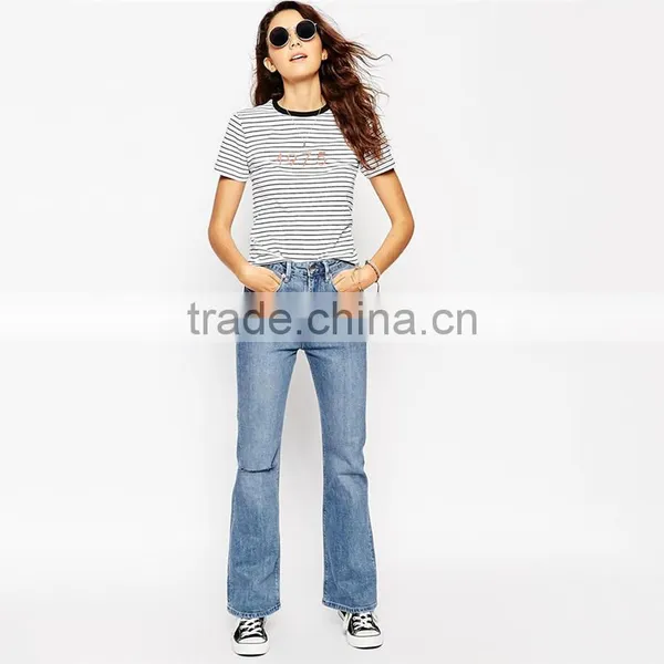 1975 Printed Black and White Striped t Shirt Producer From China photo-4