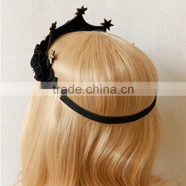 Queen Style Hair Bands for Women Elastic Crown Hair Accessories Girls Lace Wedding Hair Hoop photo-4
