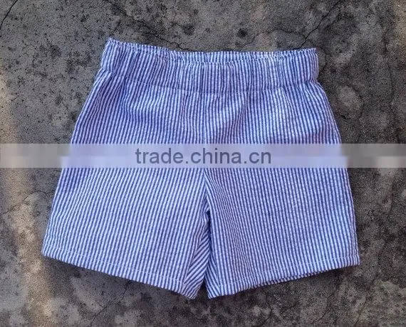 Boys Summer Beach Shorts Seersucker Fabric Swim Trunk Toddler Boy Beachwear photo-2