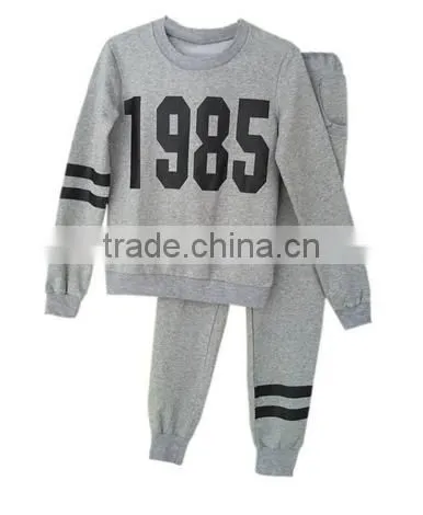 Women 1985 Printed Hoodie Pants Suit Athletic Outfits Tracksuit Sportswear Without Hood photo-4