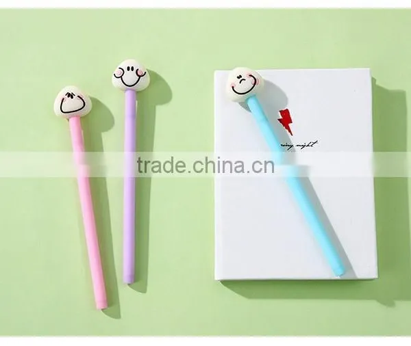 Cute Steamed Buns Pattern Cap Pen 0.5mm Plastic Ballpoint Pen photo-4