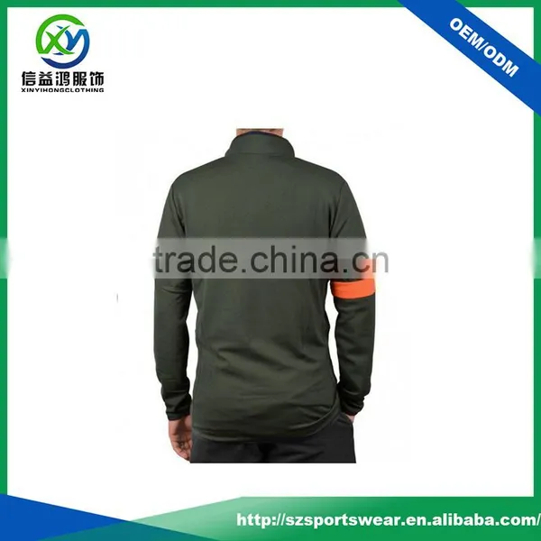 New Style Nylon Pocket Polyester Spandex Slim Fit 1/4 Zipper Mens Sweatshirts photo-3