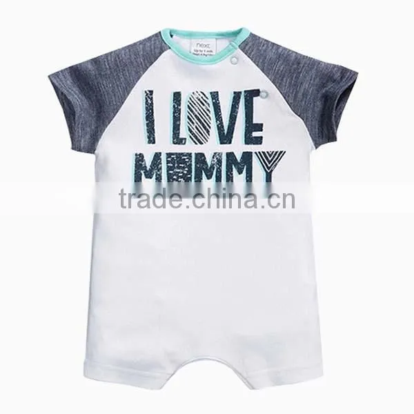 2016 Summer 6 Colors Short Sleeve Printed Cotton Baby Romper photo-3