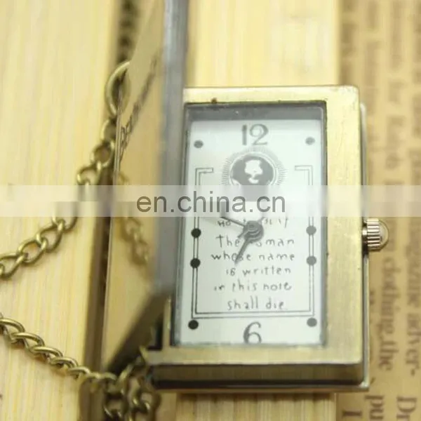 2017 Unique Death Note Notebook Pendant Necklace Pocket Watch Death Notebook Watch photo-6