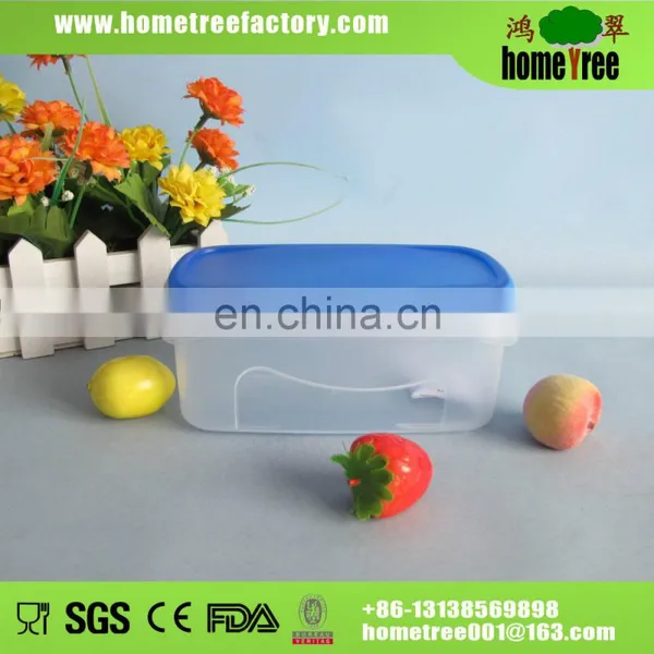 Multifunctional 500ml Clear Rectangular Plastic Container and Lid