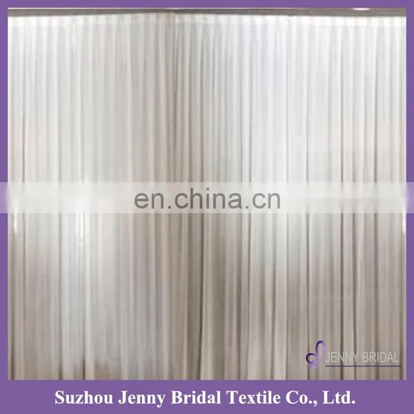 BCK125A Fancy Church Backdrop Decoration White Pleated Chiffon Backdrop Photography photo-2