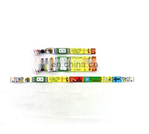 Wholesale Heat Transfer Polyester Customized Fabric Wristbands photo-3
