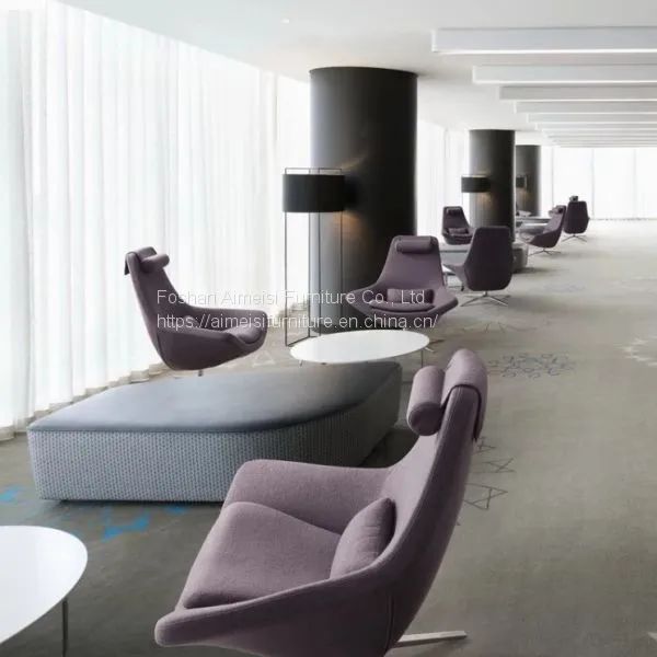 Modern Living Room Furniture Leather Cushion Metal Leg Lounge Chairs photo-4