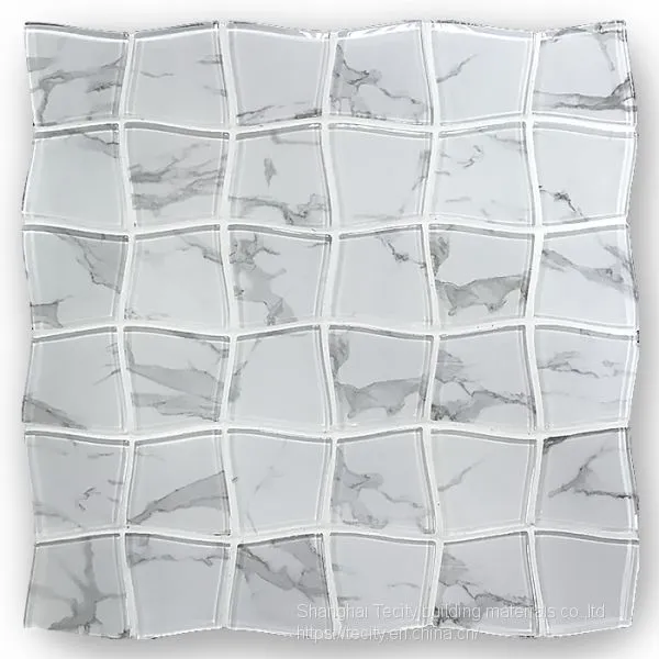 Carra White Inkjet Glossy Hot Melt Mosaic Irregular