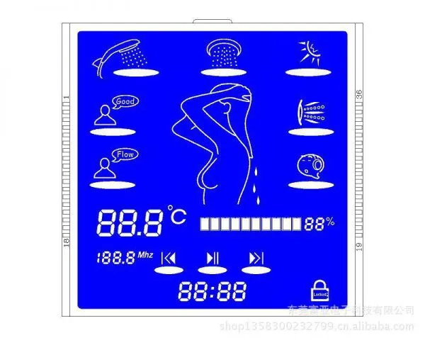 Supply LCD-TN/STN/HTN/BTN/LCM-STN segment code full transparent LCD screen