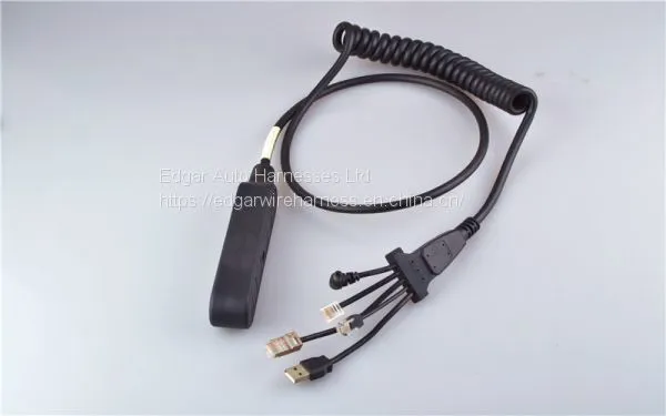Шнурный блок VeriFone VX810, кабель, разъем USB для подключения к хосту на базе USB и разъем постоянного тока для внешнего питания
