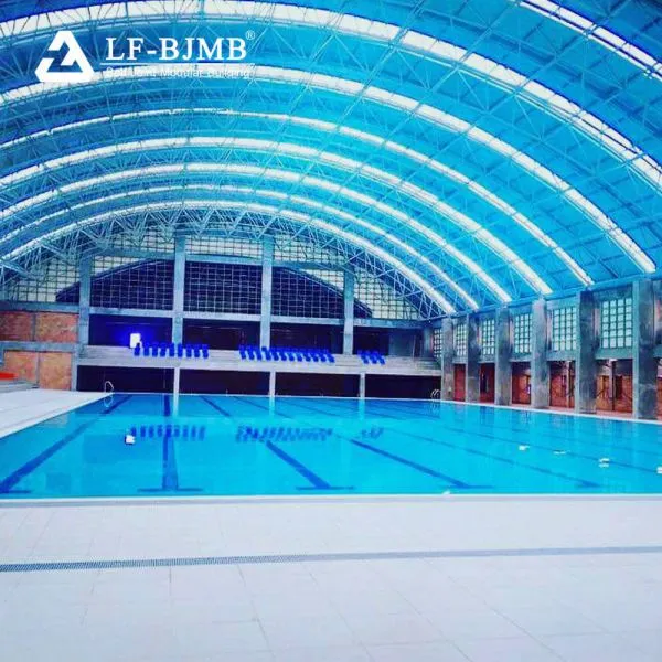 New Design Space Frame Structure Roofing Building Galvanized Steel Swimming Pool Roof Cover photo-2