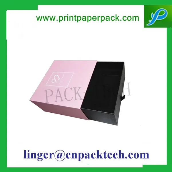 Rigid Drawer Style Cosmetic Deep Blue Paper Cardboard Gift Box