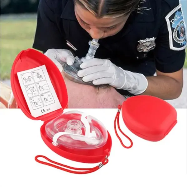 Replaceable One Way Value CPR Mask First Aid Training CPR Face Shield Emergency Mask With Hard Case CPR Mask photo-5