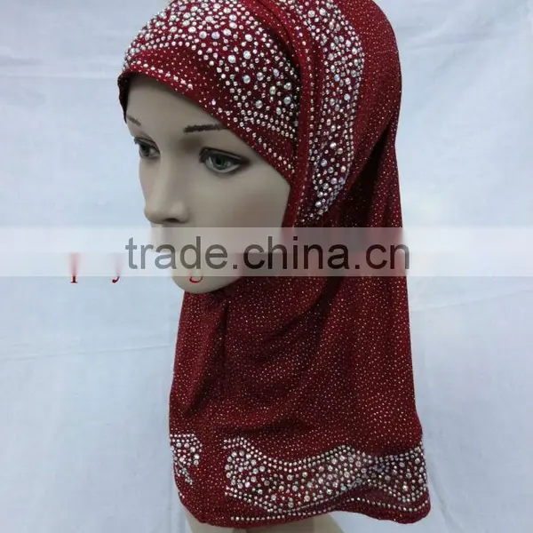 A475 Popular ISLAMIC HIJAB Beaded al Amira 2pcs MUSLIM HIJAB photo-2