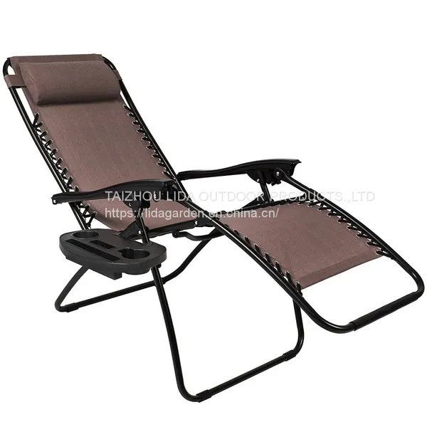 Outdoor Lounge Chair Adjustable Folding Zero Gravity Recliner Chair Lounge