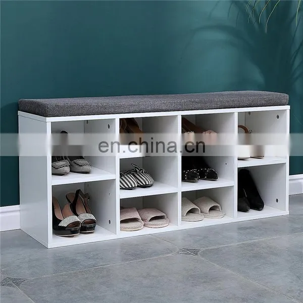 Shoe Rack Storage Bench Organiser Wooden Shelf Cupboard Box photo-2