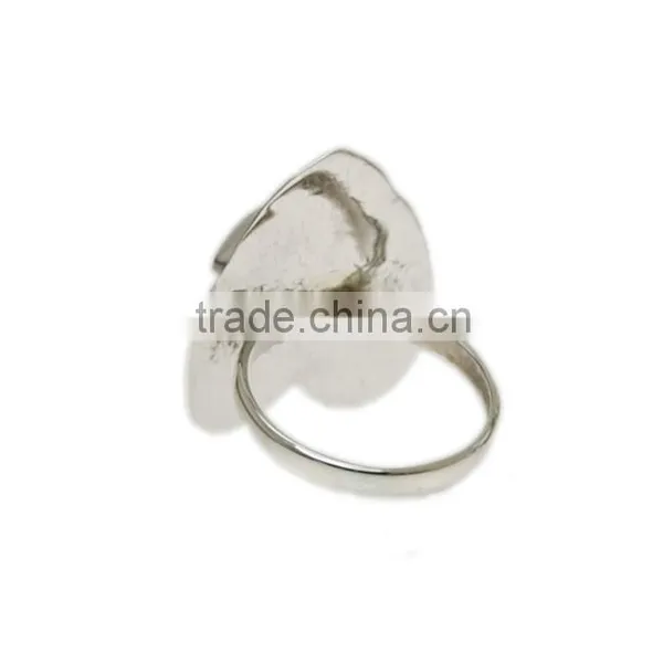 Heart Shaped Silver Ring With Gemstones photo-3