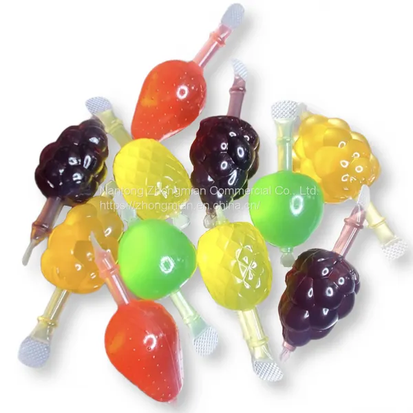 OEM Gelatin Mini Jelly Desserts Sancks Assorted Jelly Sweets Pop Fruit Shaped Jelly Drink Tiktok Jelly Fruits
