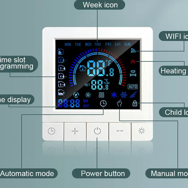Floor Heating Temperature Controller Color Screen Temperature Controller（Wechat:13510231336）