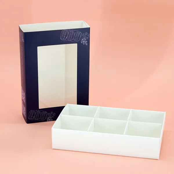 Custom Bakery Food Cupcake Drawer Gift Box With PVC photo-2