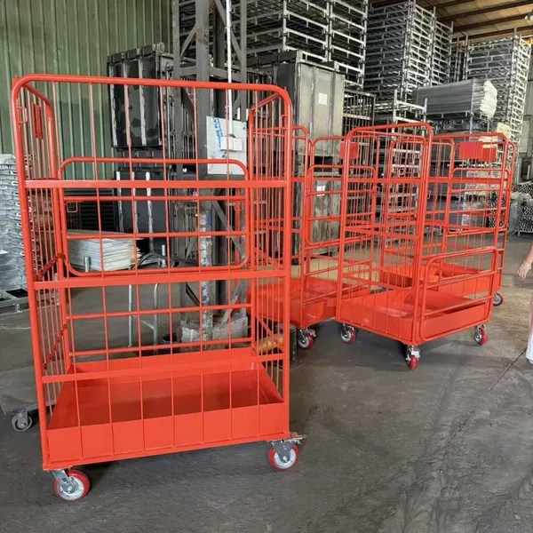 Multi-Tier Order Picking Trolley With Steps for Warehouse Logistics photo-1