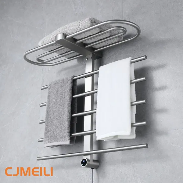 Bathroom Electric Heated Towel Rack, Towel Warmer for Bathroom, Wall Mounted Stainless Steel,5 Colours photo-3