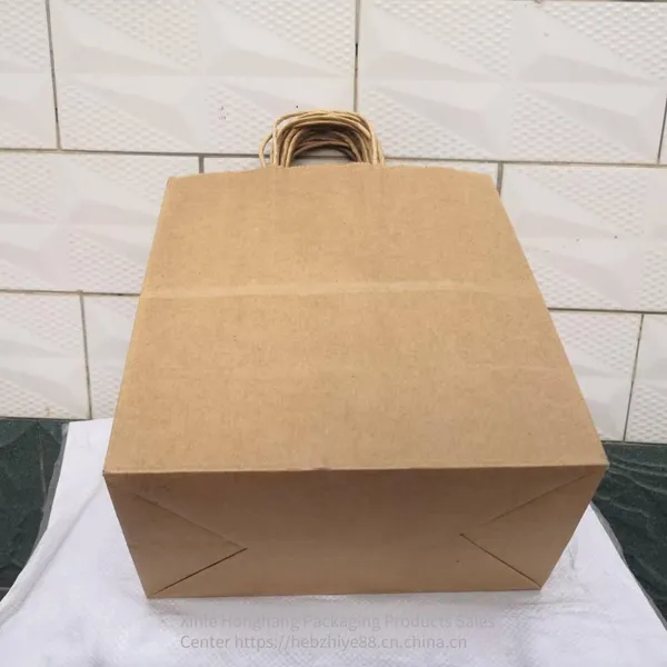 Customized Kraft Paper Handbags for Takeaway Coffee, Shopping, Clothing, Gifts, Etc. photo-4