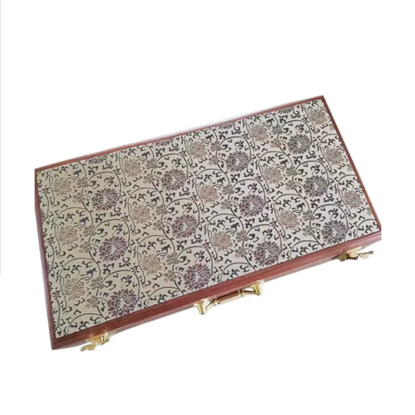 Premium Gift Box Sapele Entandrophragma Cylindricum Song Brocade Faces Wood Box Ancient Book Jewelry Articraft Package Box photo-2