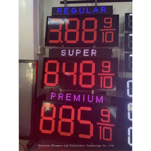 Waterproof IP65 24 Inch 8.889/10 Regular Diesel Led Gas Price Sign Led Gas Price Charge Display