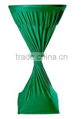 New Style Swirl Cocktail Round Table Cover High Bar Spandex Table Cloth photo-3
