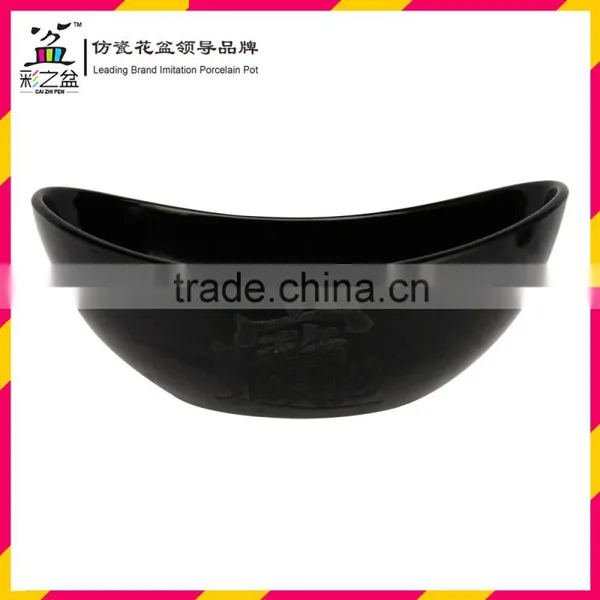 Chinese Good Fortune Boat Shape Melamine Flower Pot MX1406