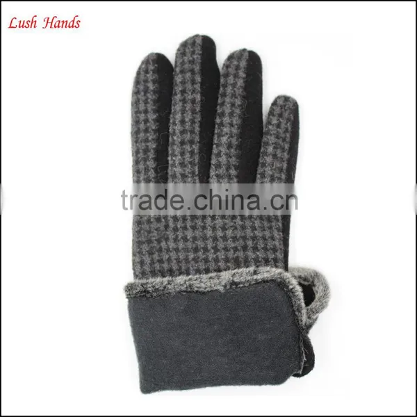 2016 Ladies Fingered Touch-screen Spandex Velvet Gloves for Wholesale photo-4