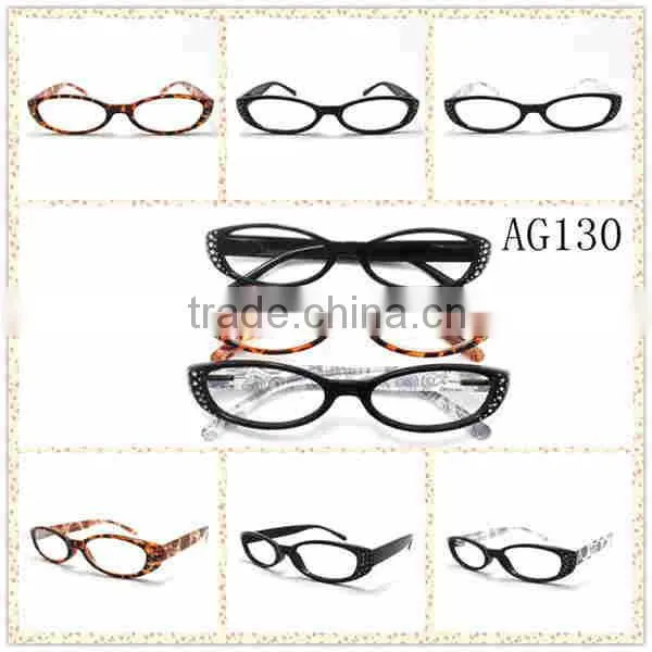 Fashion High Quality Pattern Reading Glasses With Rhinestone