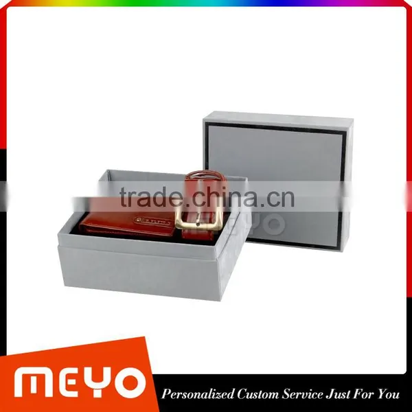 New Designed Leather Wallet Purse and PU Leather Belt Birthday Gift Set photo-2