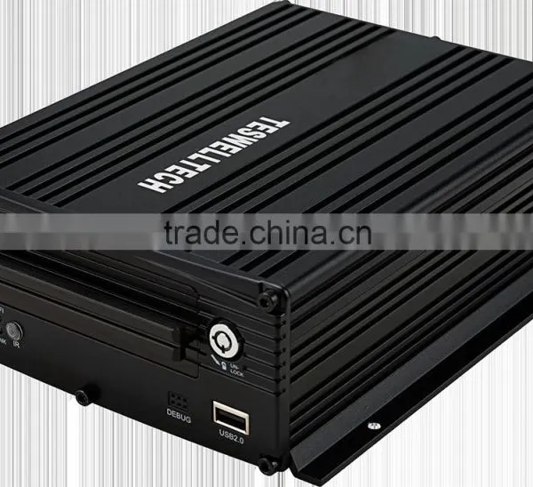 4ch Real Time Mobile Dvr Player With H.264 Compression 3g Mobile Dvr With Gps Google Map Tracking Remote Oil&power Cutoff MDVR photo-4