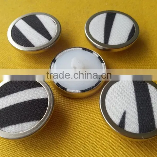 Metal Ring Fabric Covered Shank Button -- F1522 photo-4