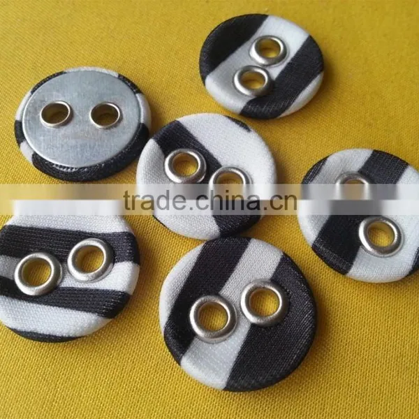 Round Shape Fabric Covered Button With Eyelets --- F1517 photo-4