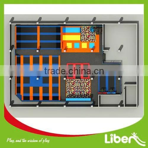 Popular Newest Games Large Indoor Amusement Games Foam Pit Basketball and Climbing Wall Trampoline Park photo-3