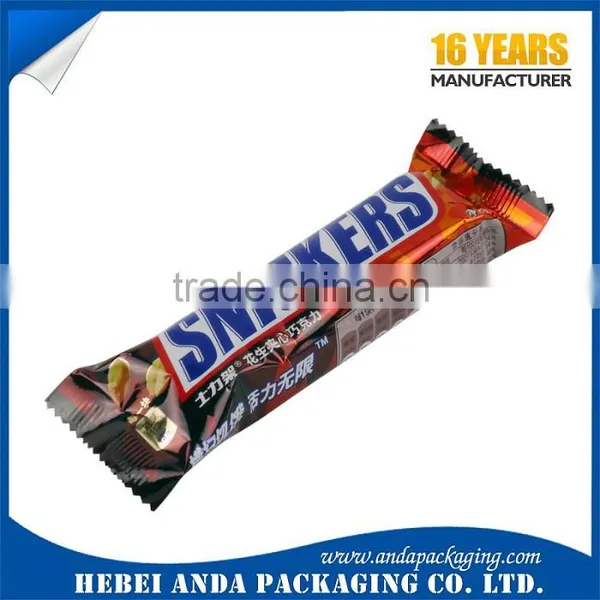 16 Years Wholesale Aluminum Foil Candy Bar Packaging Zipper Bag photo-3