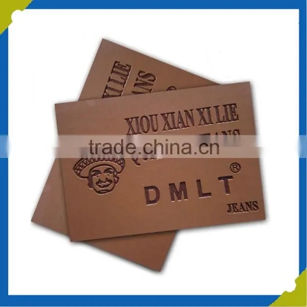 Custom PU Embossed Leather Label Leather Garment Jeans Labels photo-2