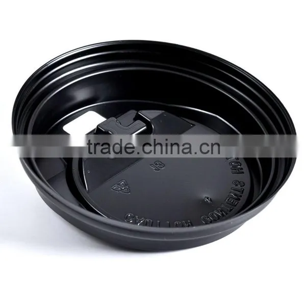 High Quality 8oz Black Plastic Lids With Button for Coffee Cups photo-6