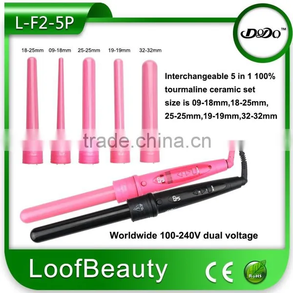 Personalized Professional Hair Curling Irons With 5 Sizes Barrels photo-3