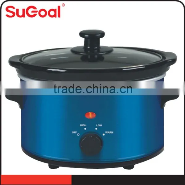 Home Appliance Stainless Steel Slow Cooker Ceramic Crock Pot 6 Quart Slow Cooker photo-3