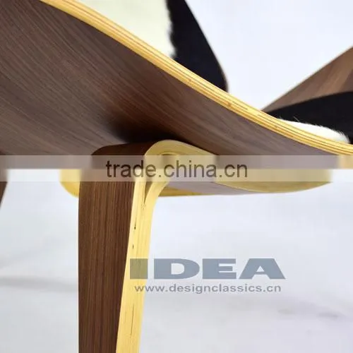 Replica Hans Wegner Lounge Chair - Walnut Shell/ Pony Skin photo-6