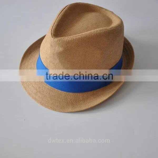 New Fashion Custom Made Band 58CM 100%Paper Trilby Hats photo-2
