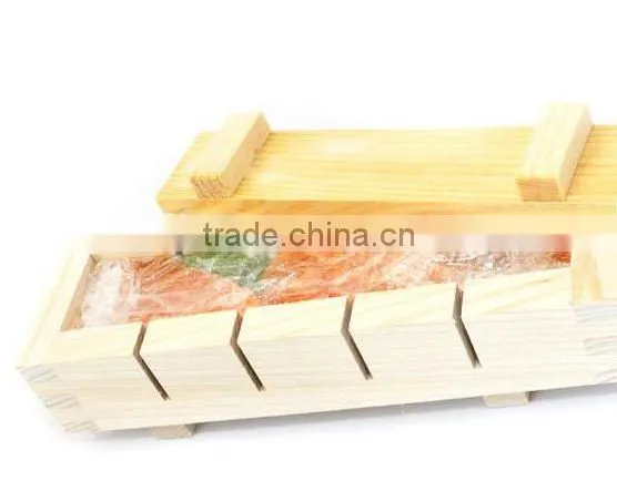 Kitchenware Sushi Tool With Press Solid Wood Sushi Maker Sushi Producer Sushi Making Mold Rectangle Wooden Sushi Mold Supplier's Choice photo-6