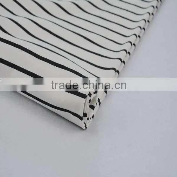 Jiufan Textile Stripe Printed Spun Polyester Spandex Single Jersey Knit Roma Fabric photo-2