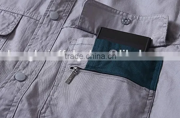 2015 Summer Breathable Short Sleeve Motor Repair Clothing Workshop Mechanic Suit Factory Clothing photo-5